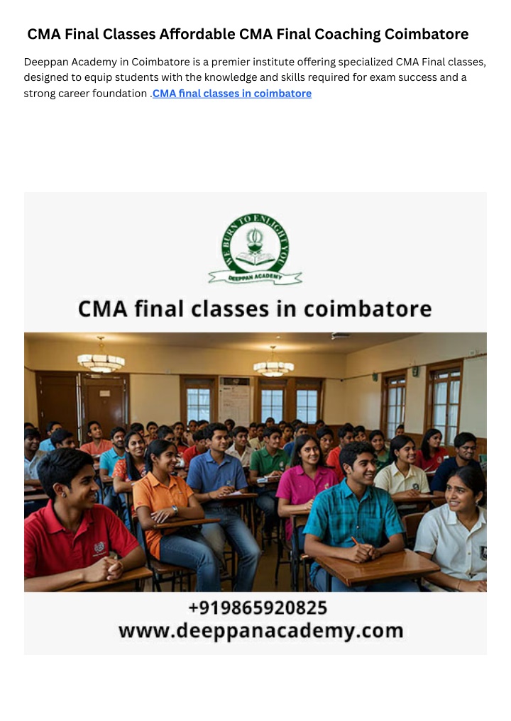 cma final classes a ordable cma final coaching