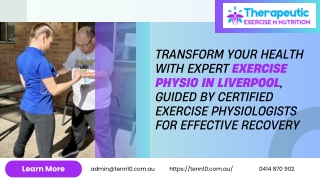 Transform your health with expert Exercise Physio in Liverpool, guided by certified Exercise Physiologists