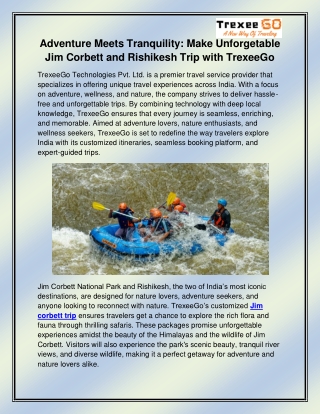 Jim corbett Trip