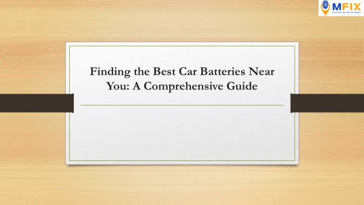 finding the best car batteries near you a comprehensive guide