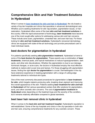 comprehensive skin and hair treatment solutions