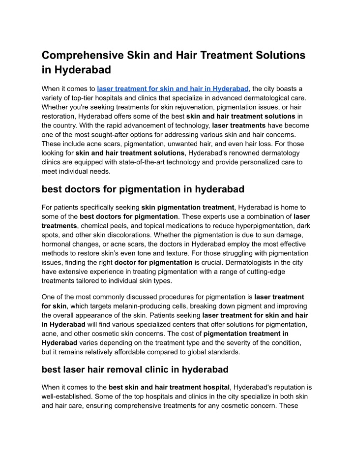 comprehensive skin and hair treatment solutions