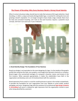 the power of branding why every business needs