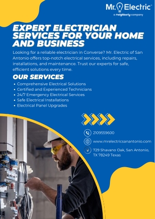 Expert Electrician Services for Your Home and Business