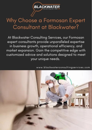 Why Choose a Formosan Expert Consultant at Blackwater