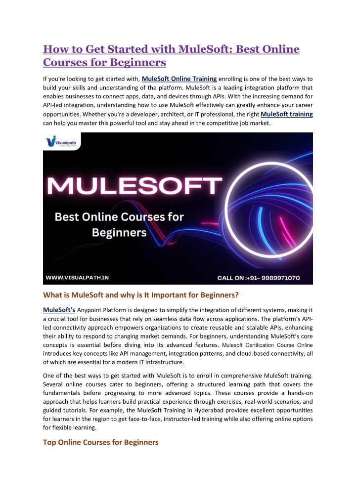 how to get started with mulesoft best online