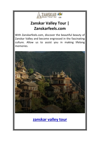 Zanskar Valley Tour  Zanskarfeels.com