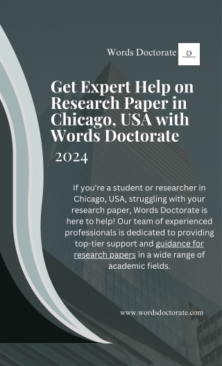 Get Expert Help on Research Paper in Chicago, USA with Words Doctorate