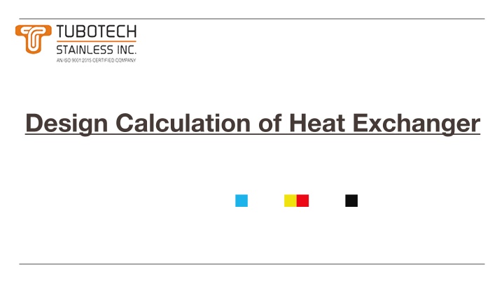 design calculation of heat exchanger