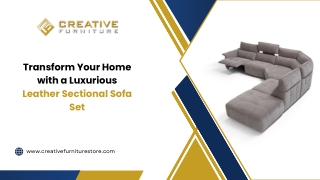 Transform Your Home with a Luxurious Leather Sectional Sofa Set