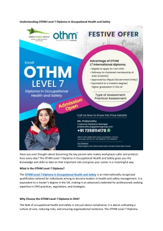 understanding othm level 7 diploma
