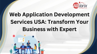 Web Application Development Services USA Transform Your Business with Expert