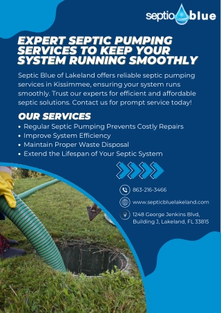 Expert Septic Pumping Services to Keep Your System Running Smoothly