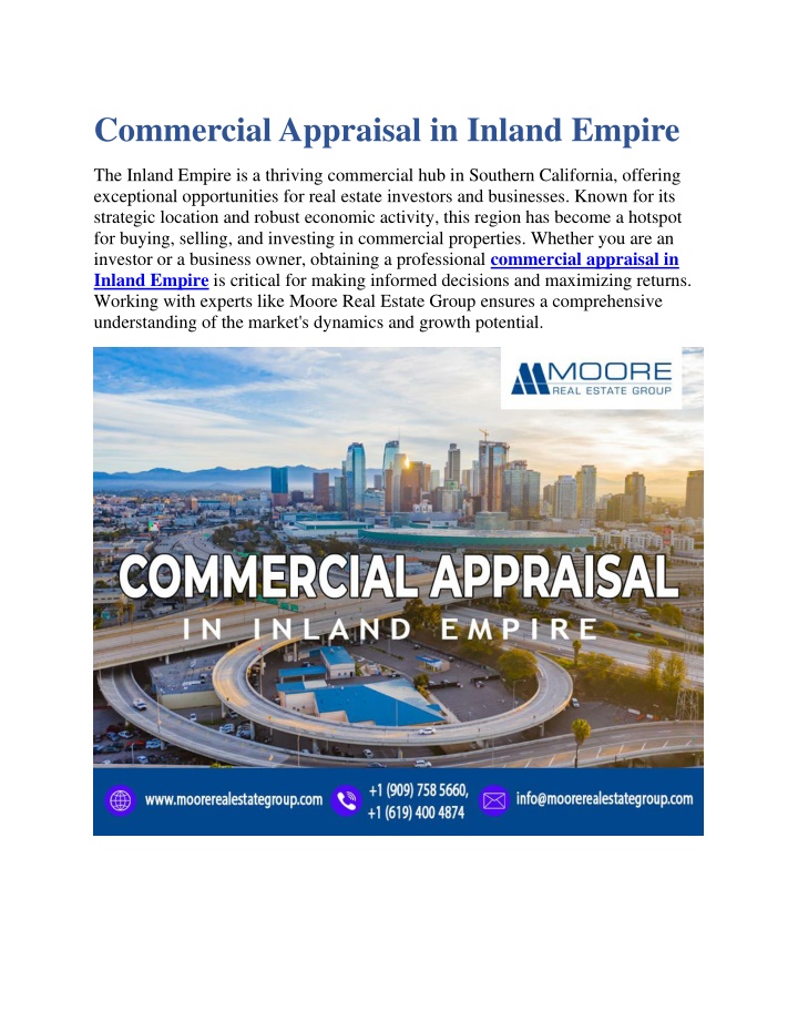 commercial appraisal in inland empire