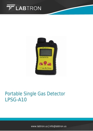 portable single gas detector lpsg a10