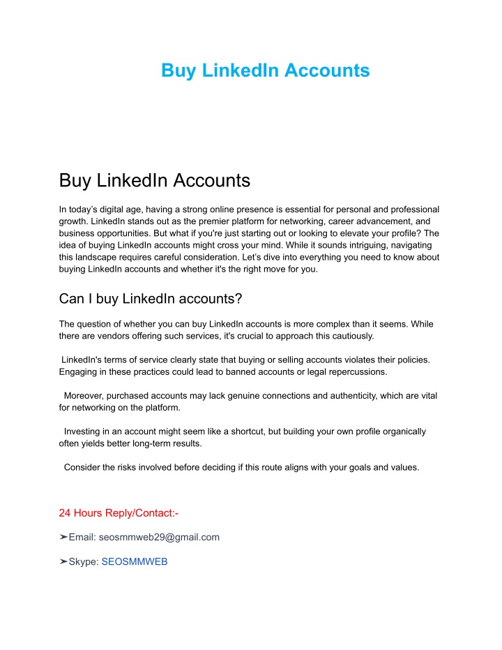 buy linkedin accounts