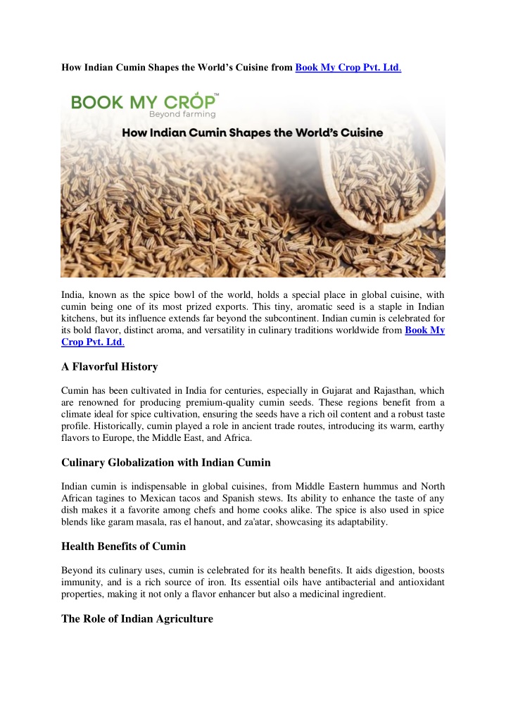 how indian cumin shapes the world s cuisine from