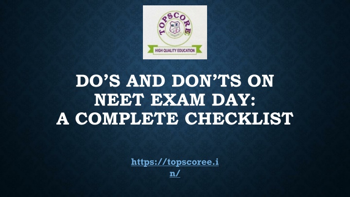 do s and don ts on neet exam day a complete checklist