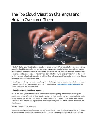 The Top Cloud Migration Challenges and How to Overcome Them