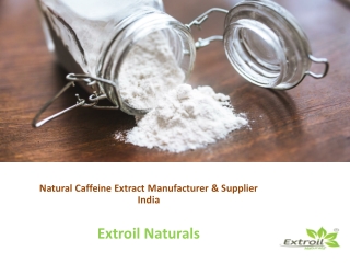 Natural Caffeine Extract Manufacturer & Exporter India