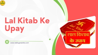 Lal Kitab Ke Upay: Simple Remedies for Prosperity and Peace