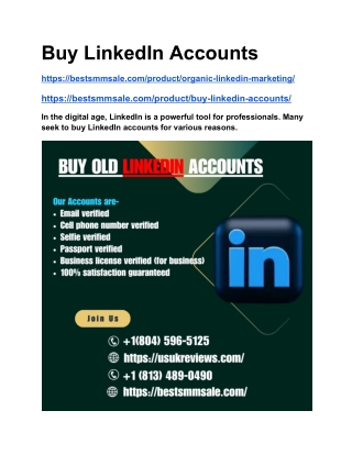 Buy LinkedIn Accounts