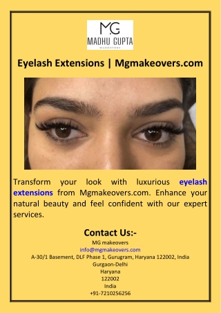 Eyelash Extensions  Mgmakeovers.com