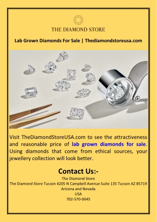 Lab Grown Diamonds For Sale  Thediamondstoreusa.com