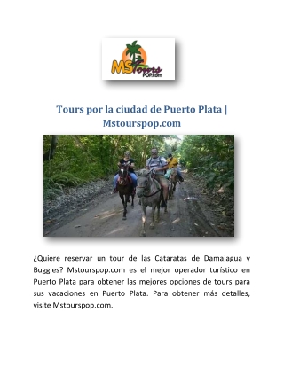 Tours por la ciudad de Puerto Plata