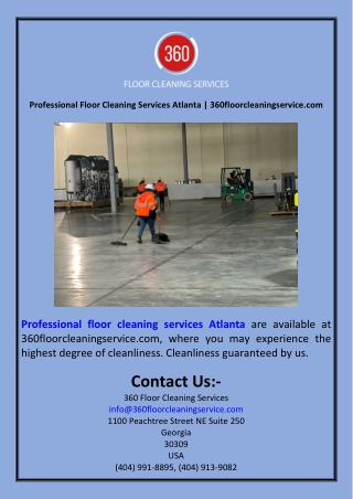 Professional Floor Cleaning Services Atlanta  360floorcleaningservice.com