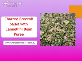 Charred Broccoli Salad with Cannellini Bean Puree - Wholesome Bellies