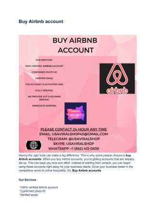 buy airbnb account