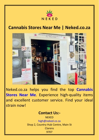 Cannabis Stores Near Me  Neked.co.za