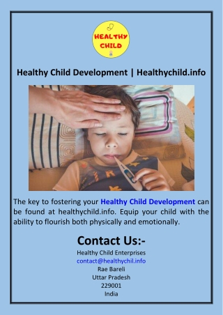 Healthy Child Development  Healthychild.info