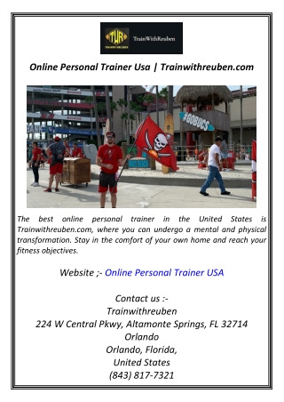 Online Personal Trainer Usa  Trainwithreuben.com