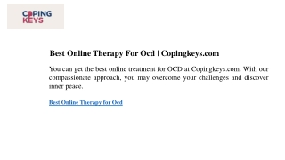 best online therapy for ocd copingkeys com
