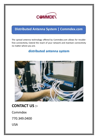 Distributed Antenna System  Commdex