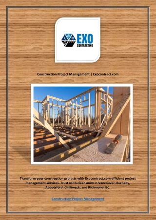 Construction Project Management | Exocontract.com