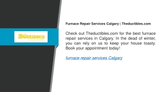 Furnace Repair Services Calgary  Theductibles.com