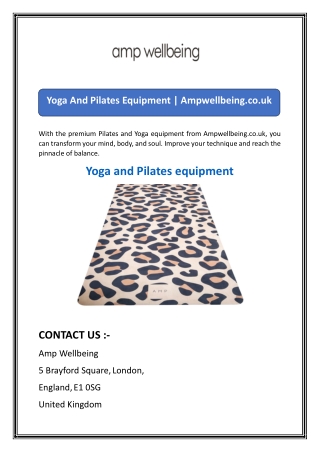 Yoga And Pilates Equipment  Ampwellbeing.co.uk