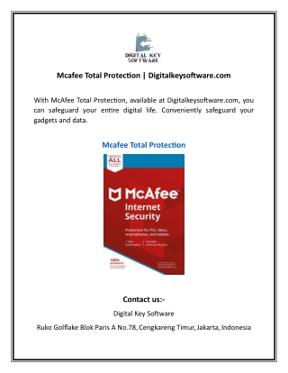 mcafee total protection digitalkeysoftware com