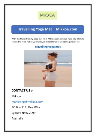 Travelling Yoga Mat  Mikkoa