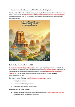 your guide to infant darshan and ttd nri darshan