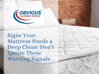 Signs Your Mattress Needs a Deep Clean Don’t Ignore These Warning Signals