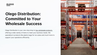 Olego Distribution: Committed to Your Wholesale Success