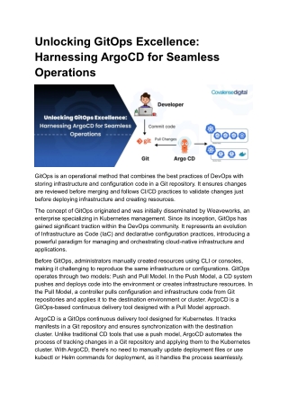 Unlocking GitOps Excellence Harnessing ArgoCD for Seamless Operations