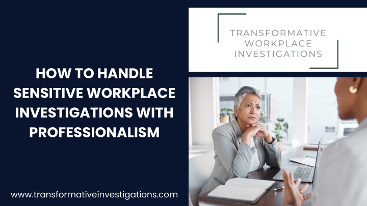 how to handle sensitive workplace investigations