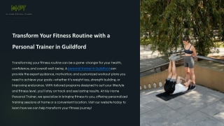 Transform Your Fitness Routine with a Personal Trainer in Guildford