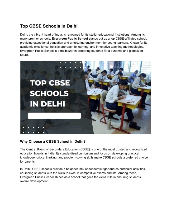 top cbse schools in delhi