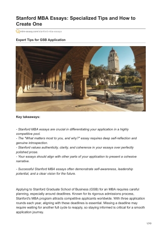 stanford mba essays specialized tips